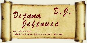 Dijana Jeftović vizit kartica